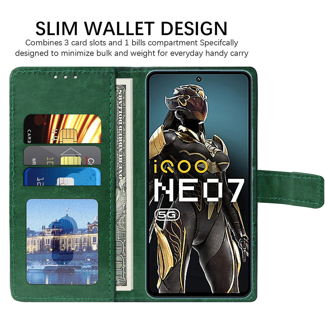 Premium Wallet Flip Cover for iQOO Neo 7 5G / Neo 7 Pro 5G