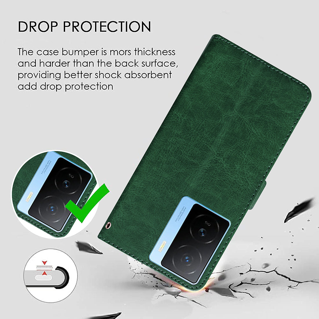 Premium Wallet Flip Cover for iQOO Z7 5G / iQOO Z7s 5G