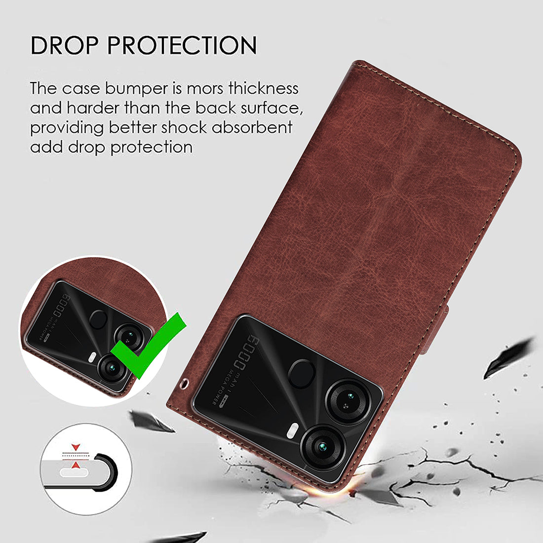 Premium Wallet Flip Cover for Itel A60 4G