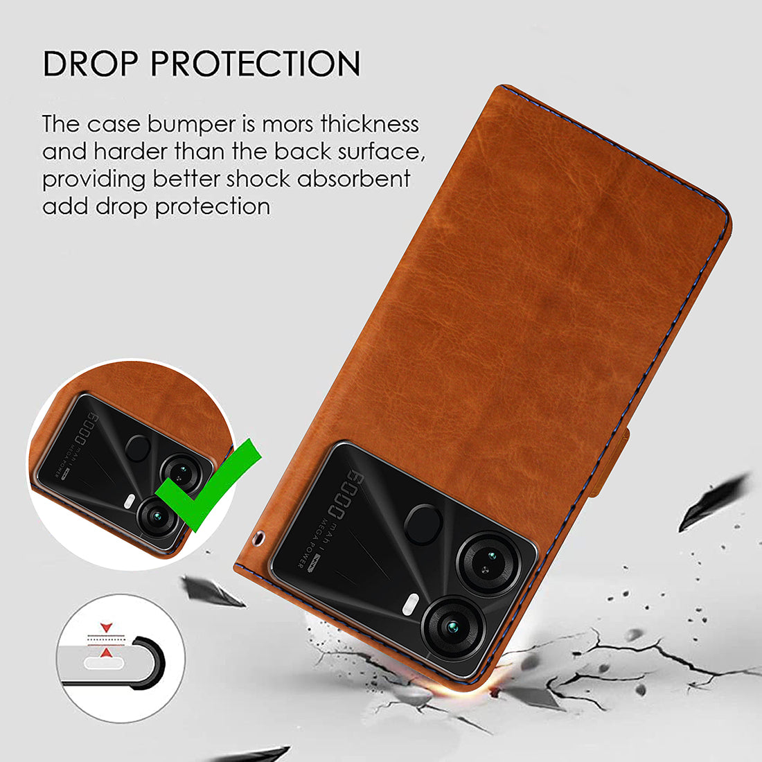 Premium Wallet Flip Cover for Itel A60 4G