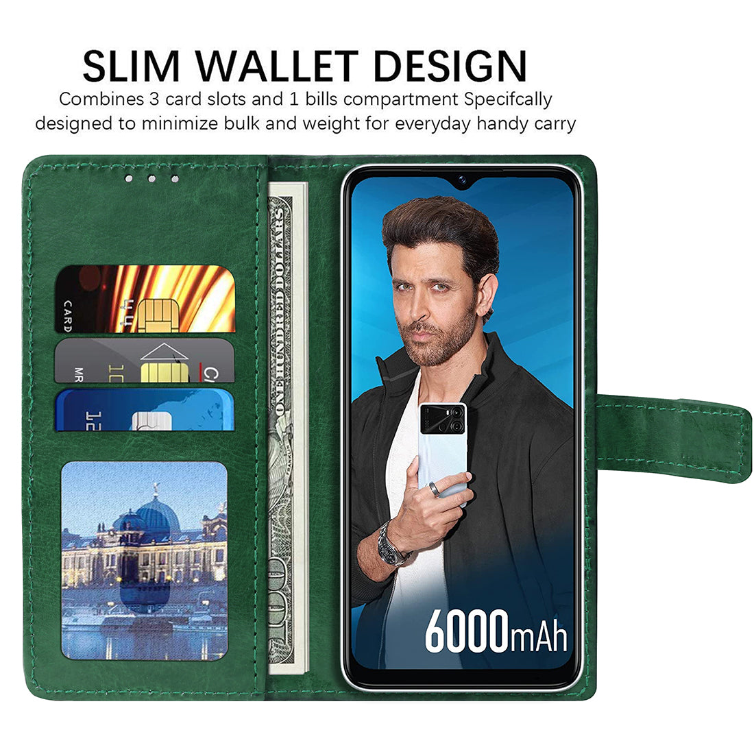 Premium Wallet Flip Cover for Itel A60 4G