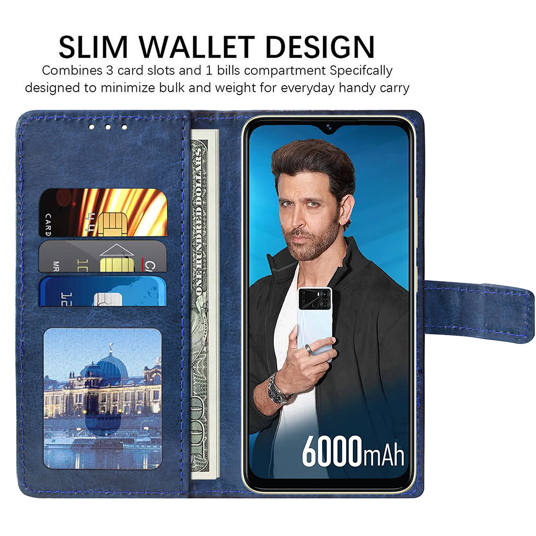 Premium Wallet Flip Cover for Itel P40 4G