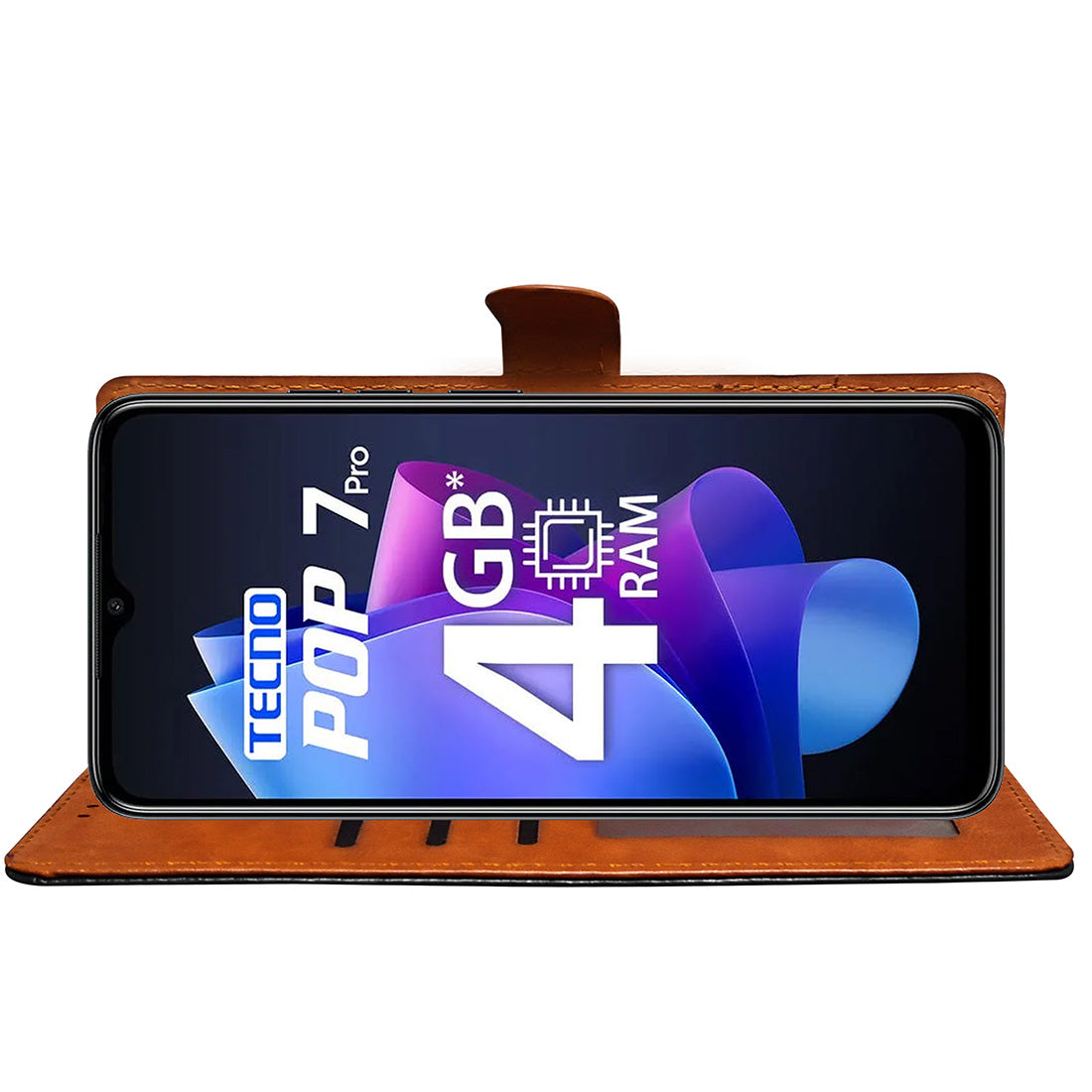 Premium Wallet Flip Cover for Tecno POP 7 Pro 4G