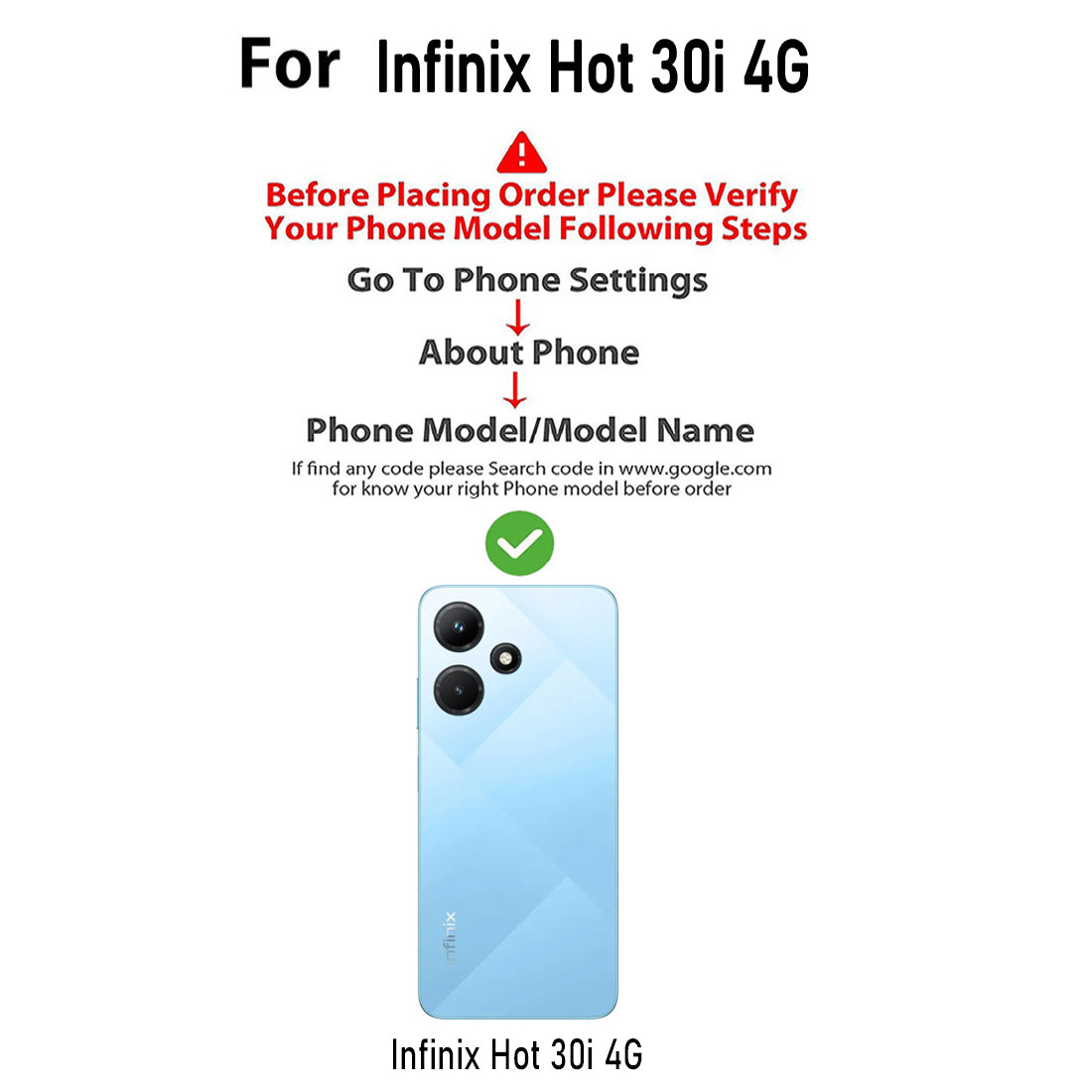 Premium Wallet Flip Cover for Infinix Hot 30i 4G