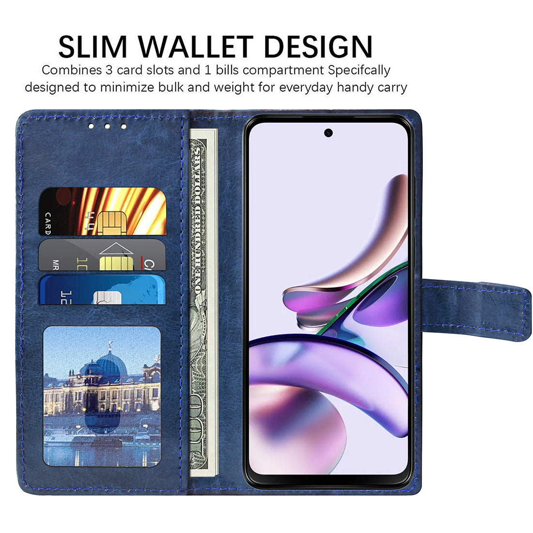 Premium Wallet Flip Cover for Motorola Moto G13 4G