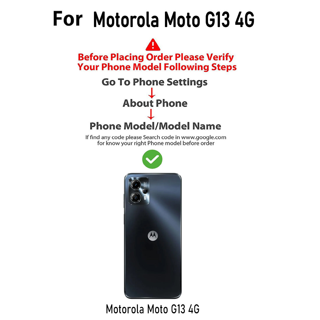 Premium Wallet Flip Cover for Motorola Moto G13 4G