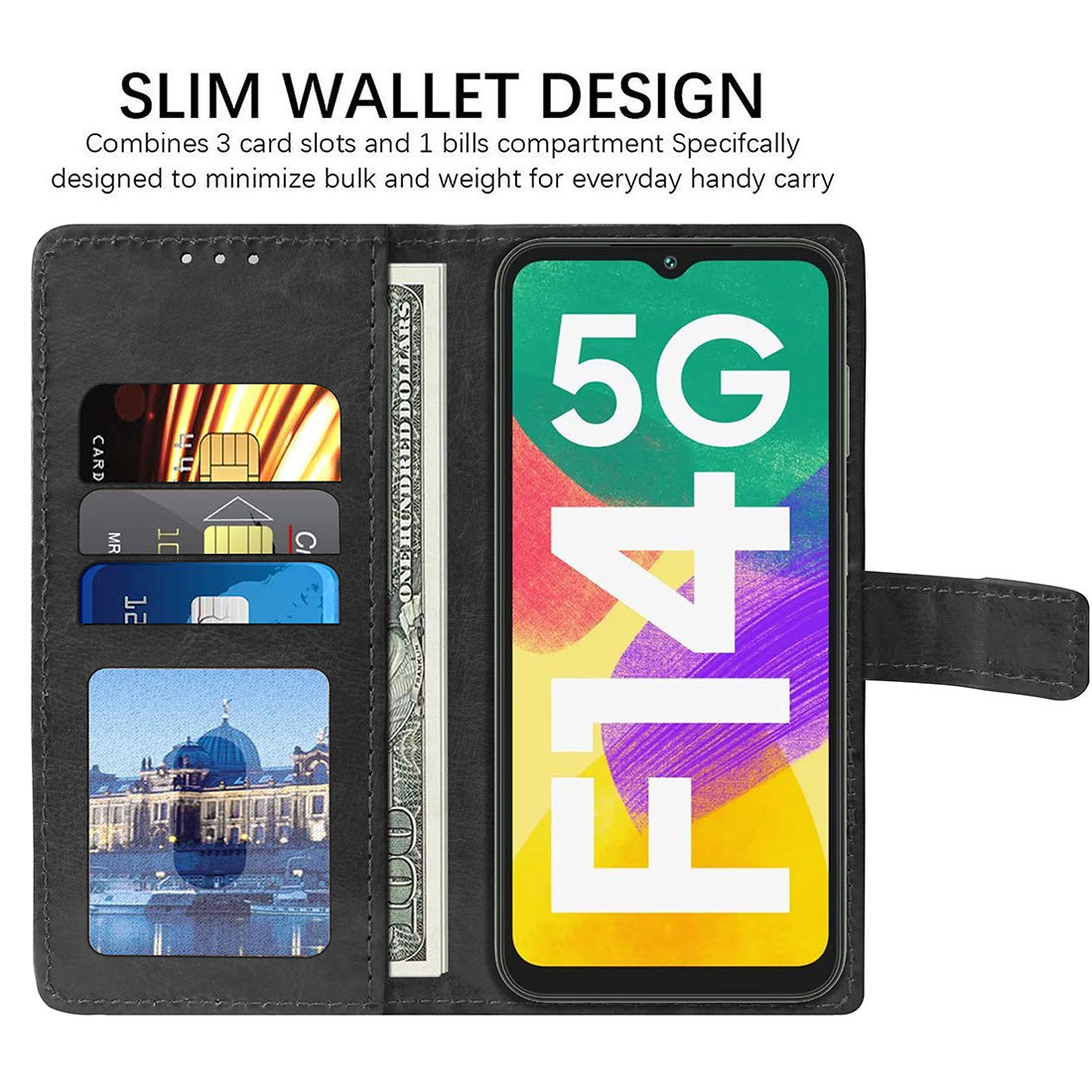 Premium Wallet Flip Cover for Samsung Galaxy F14 5G