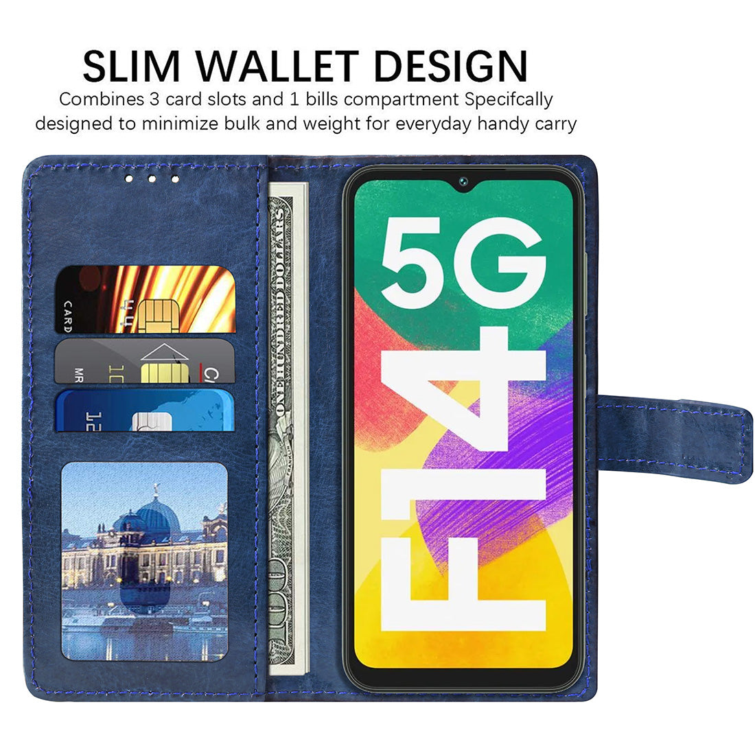 Premium Wallet Flip Cover for Samsung Galaxy F14 5G