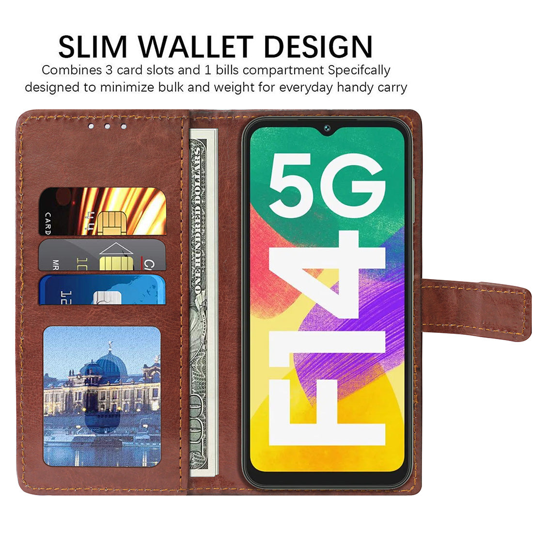 Premium Wallet Flip Cover for Samsung Galaxy F14 5G