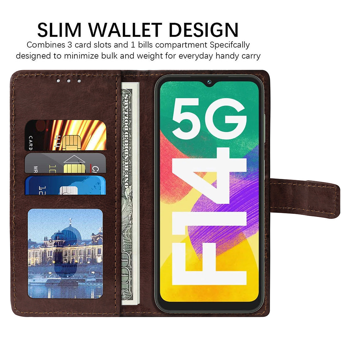 Premium Wallet Flip Cover for Samsung Galaxy F14 5G