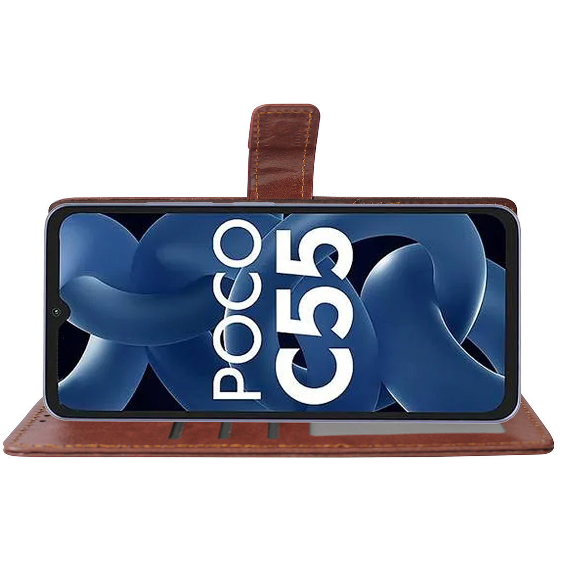 Premium Wallet Flip Cover for Poco C55 4G / Mi Redmi 12C 4G