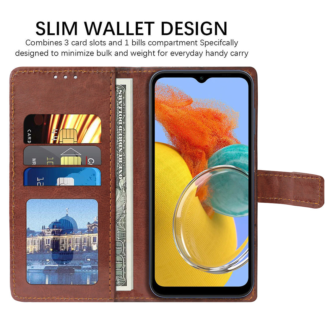 Premium Wallet Flip Cover for Samsung Galaxy M14 5G