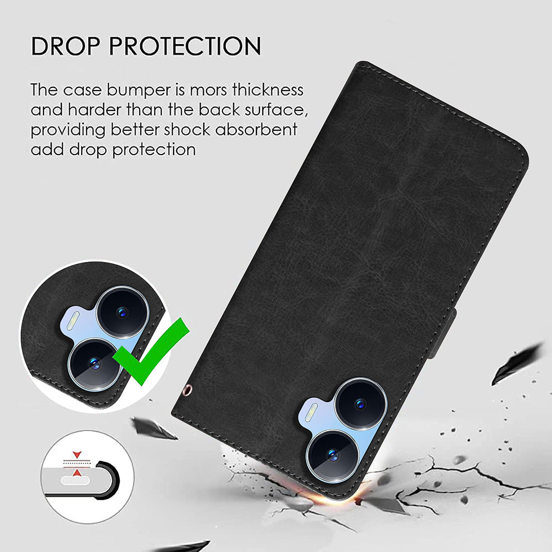 Premium Wallet Flip Cover for Realme Narzo N55 4G / C55 4G