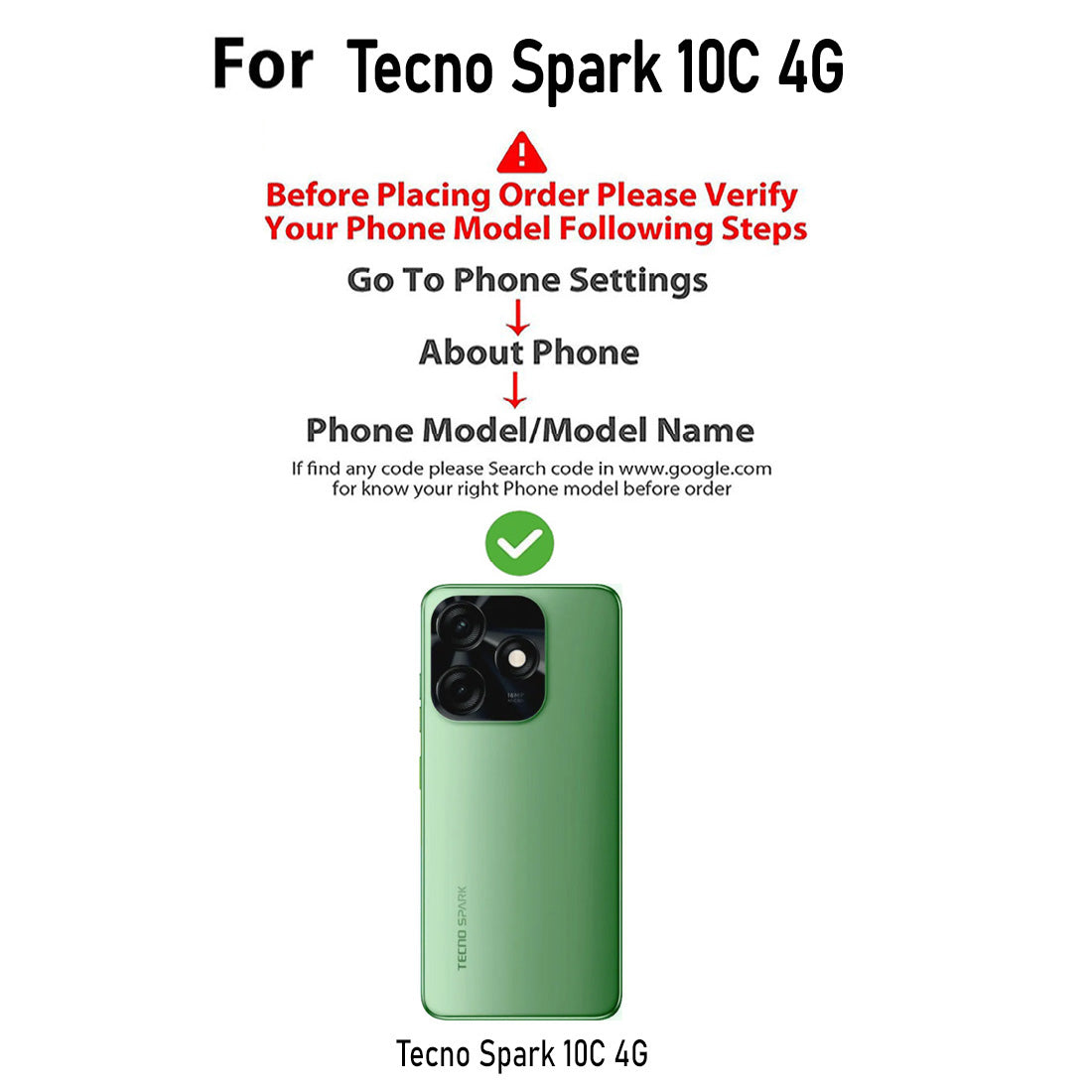 Premium Wallet Flip Cover for Tecno Spark 10C 4G
