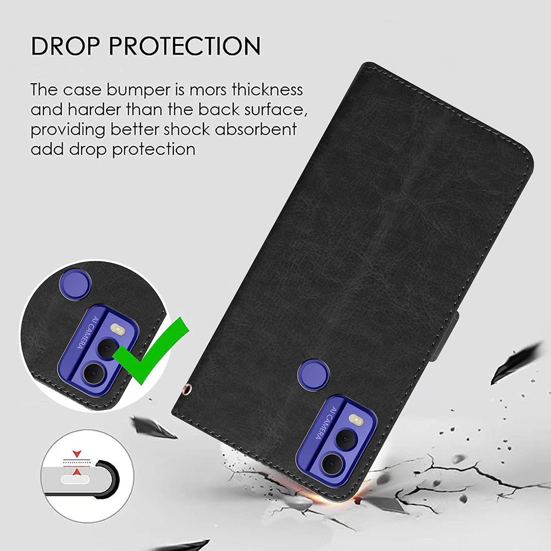 Premium Wallet Flip Cover for Nokia C22 4G