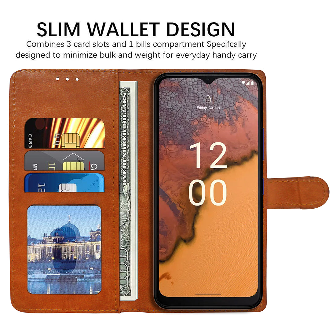 Premium Wallet Flip Cover for Nokia C22 4G