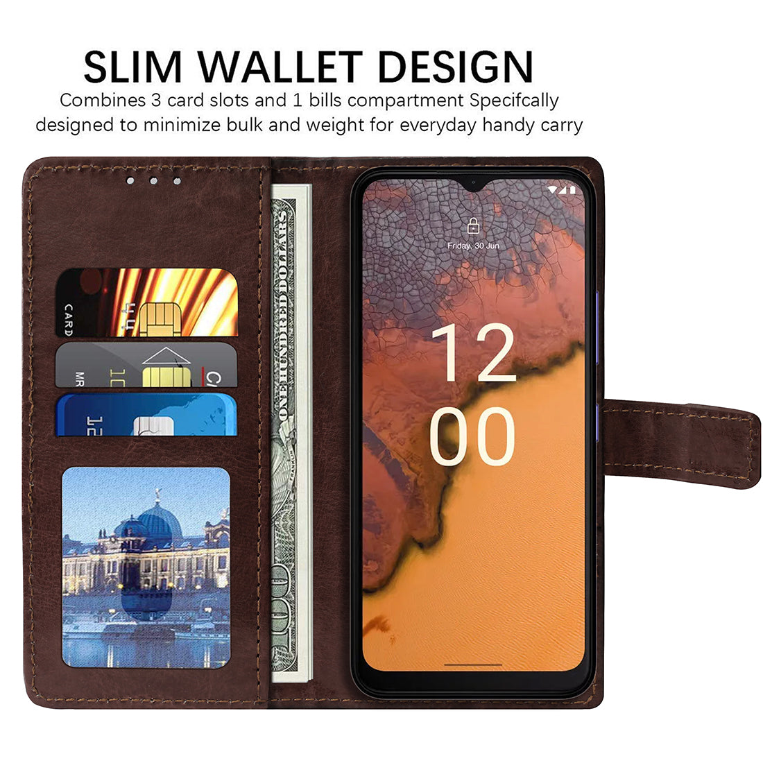 Premium Wallet Flip Cover for Nokia C22 4G