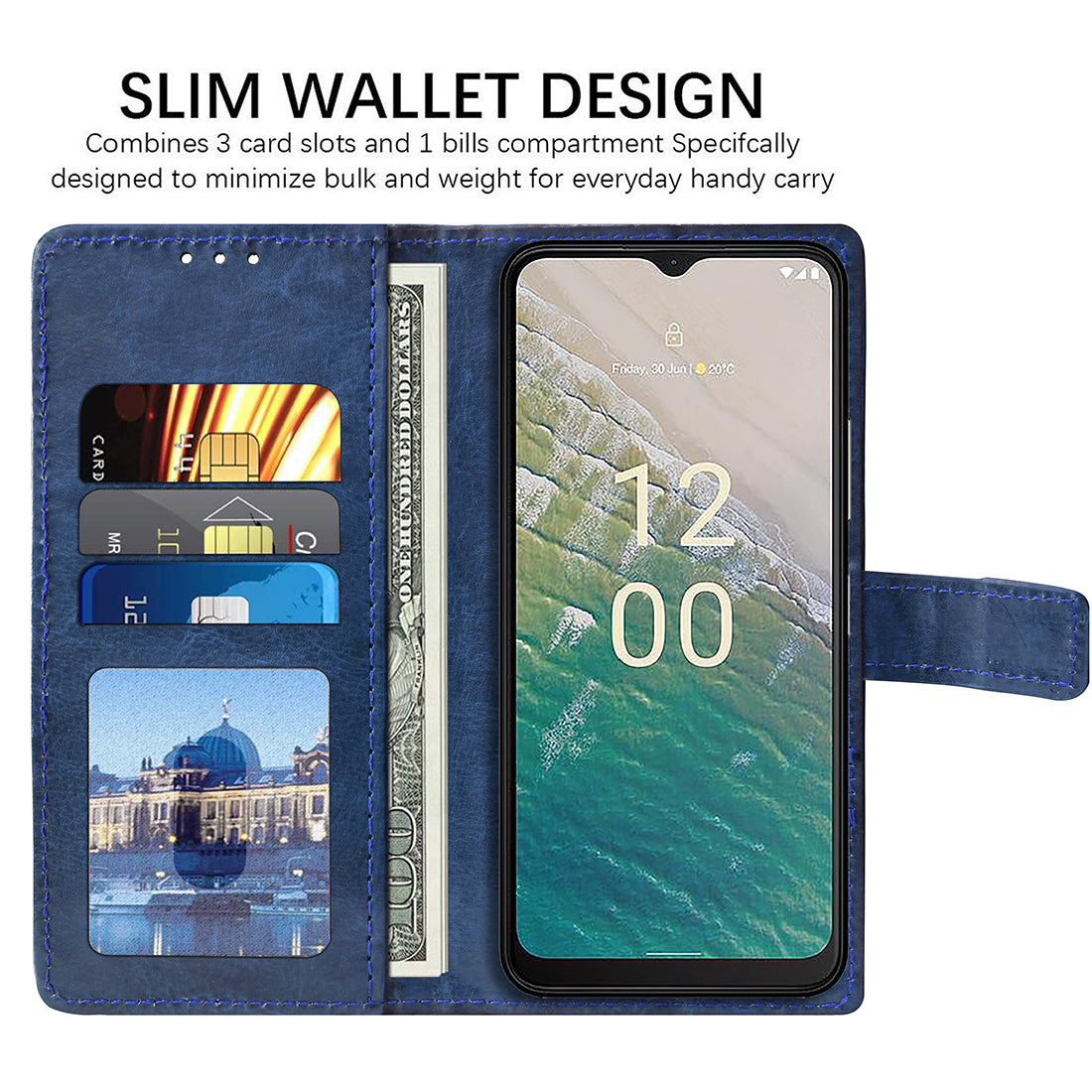 Premium Wallet Flip Cover for Nokia C32 4G