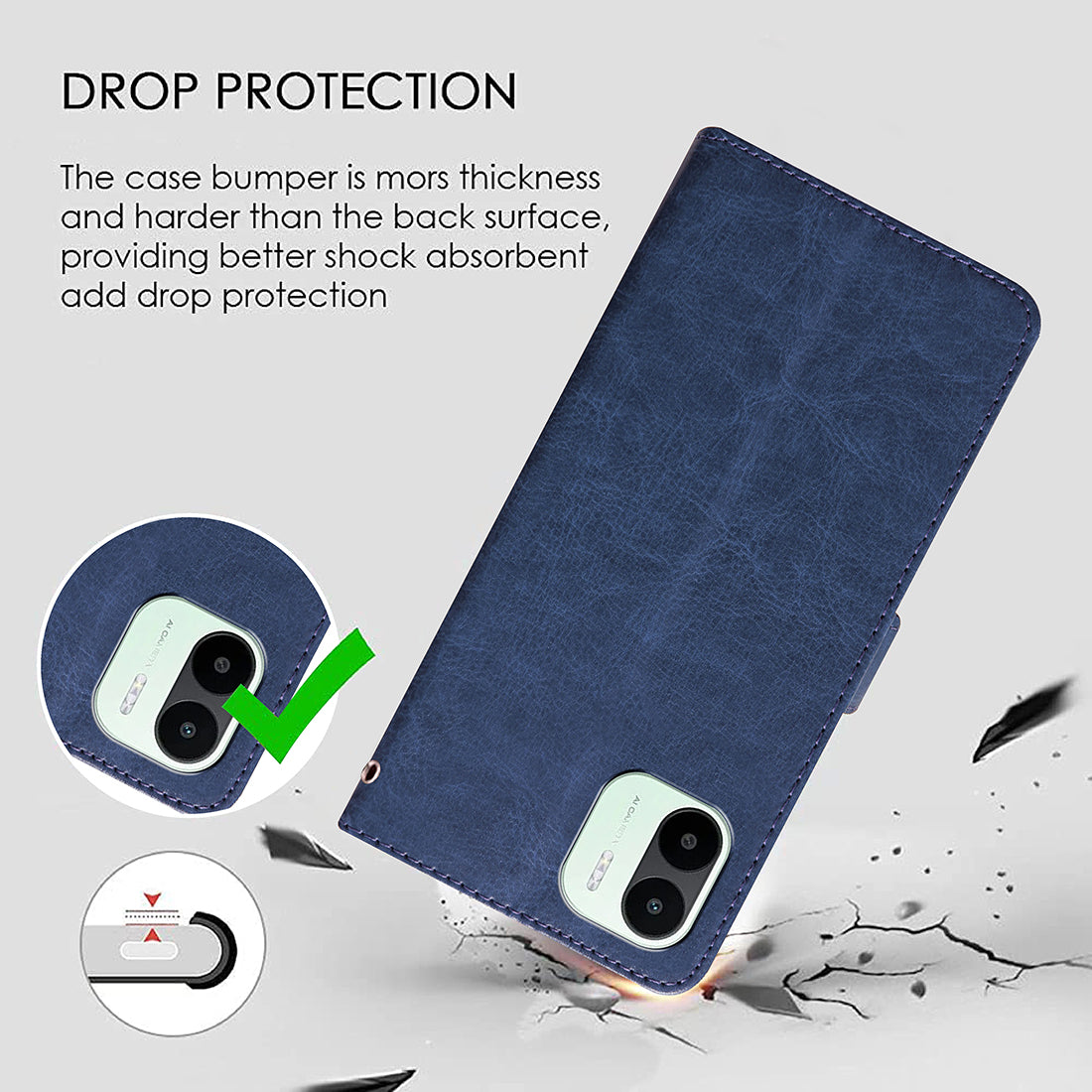 Premium Wallet Flip Cover for Mi Redmi A2 (2023) 4G