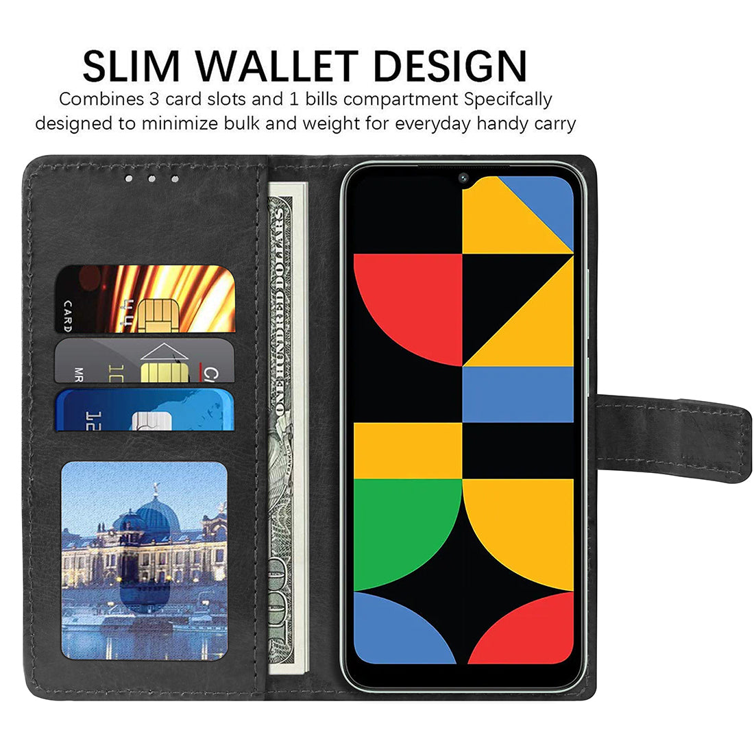 Premium Wallet Flip Cover for Mi Redmi A2 Plus / A1 Plus / Poco C50 / C51