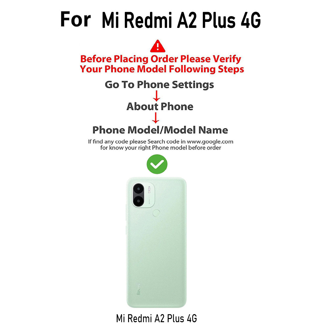 Premium Wallet Flip Cover for Mi Redmi A2 Plus / A1 Plus / Poco C50 / C51