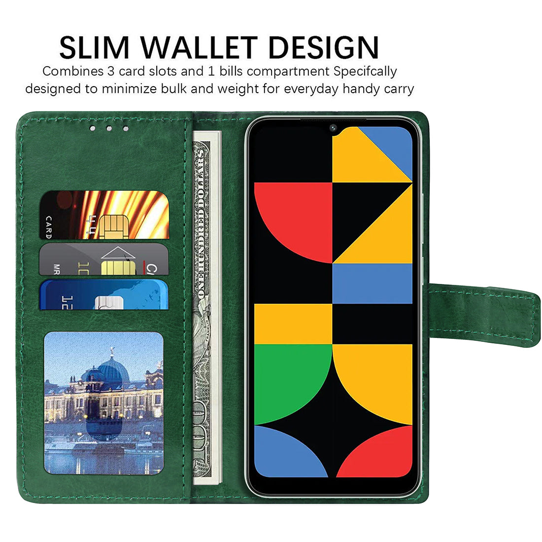 Premium Wallet Flip Cover for Mi Redmi A2 Plus / A1 Plus / Poco C50 / C51