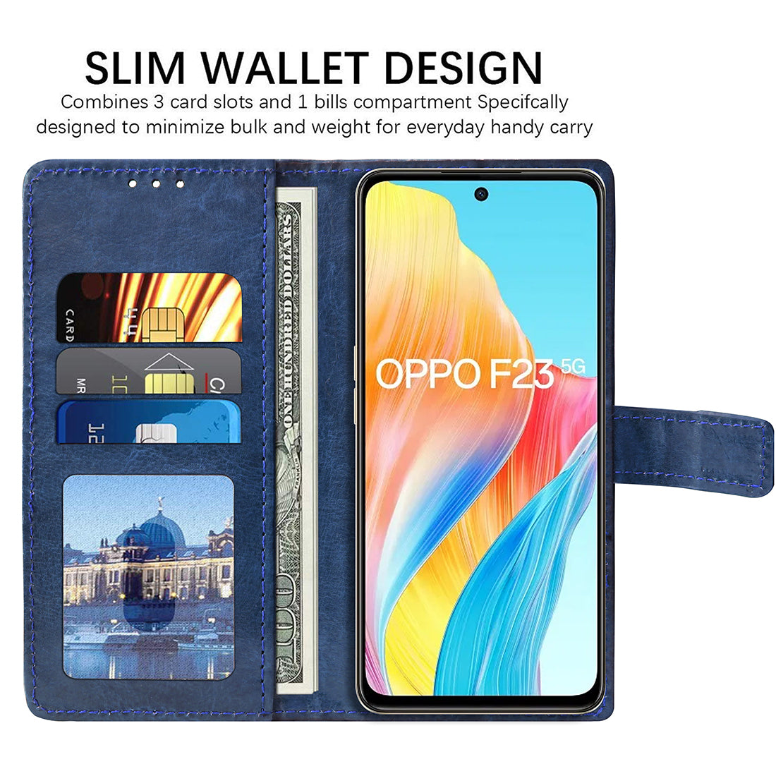 Premium Wallet Flip Cover for Oppo F23 5G