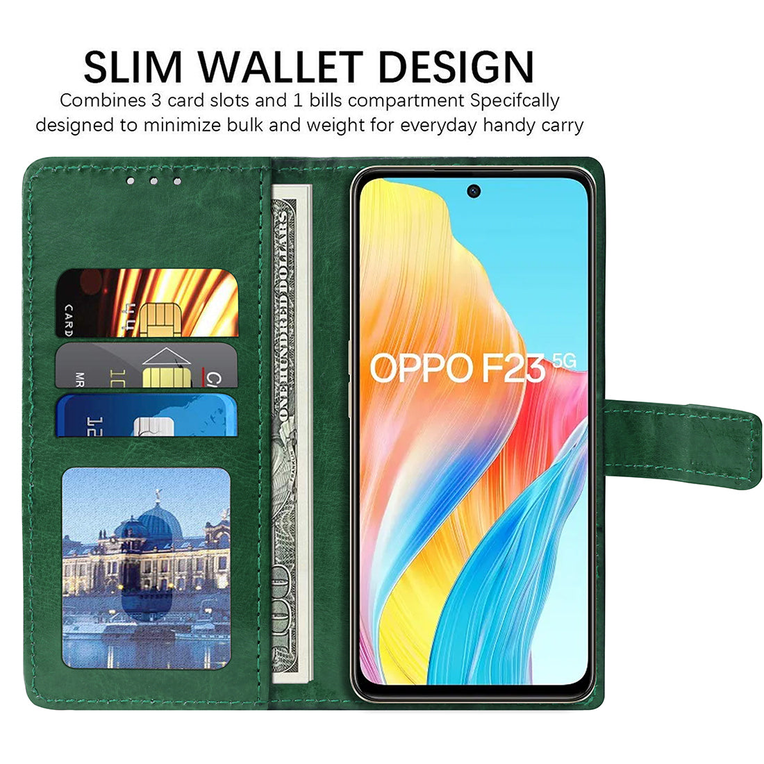 Premium Wallet Flip Cover for Oppo F23 5G