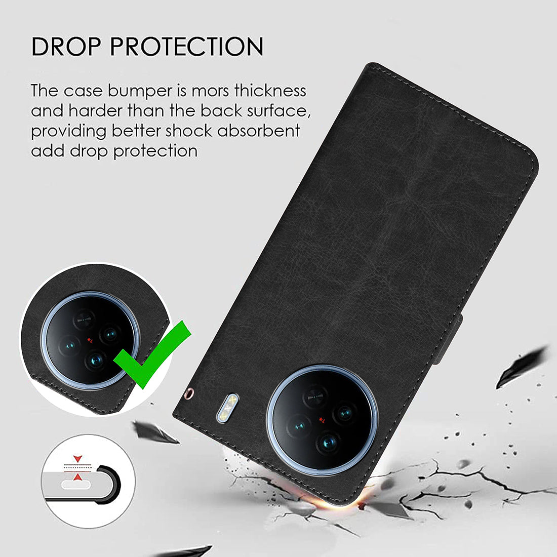 Premium Wallet Flip Cover for Vivo X90 5G