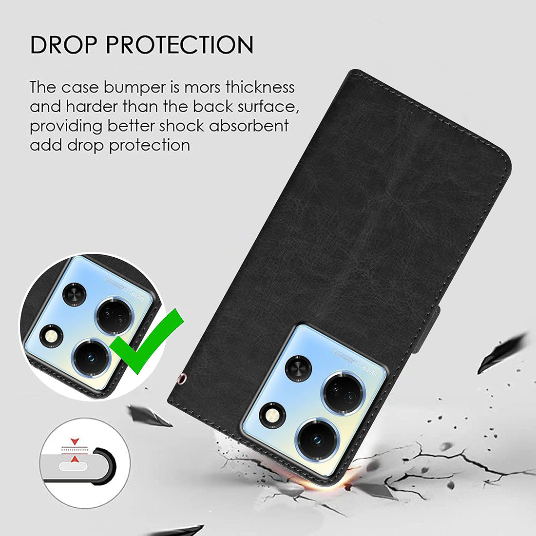 Premium Wallet Flip Cover for Infinix Note 30 5G