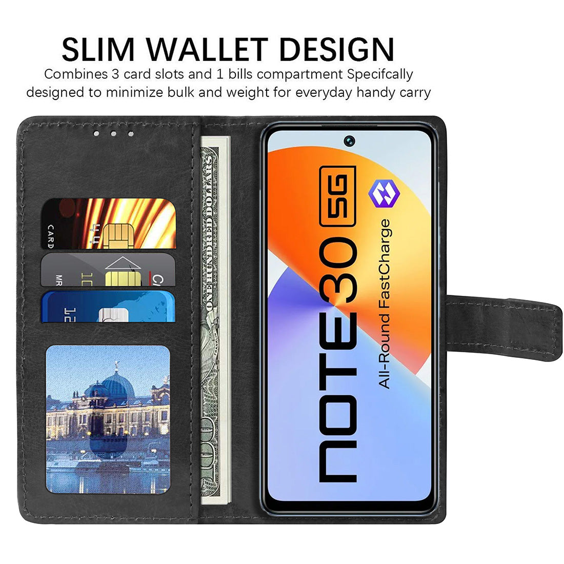 Premium Wallet Flip Cover for Infinix Note 30 5G
