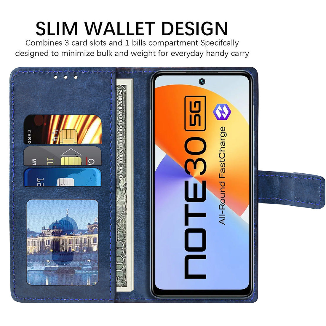 Premium Wallet Flip Cover for Infinix Note 30 5G