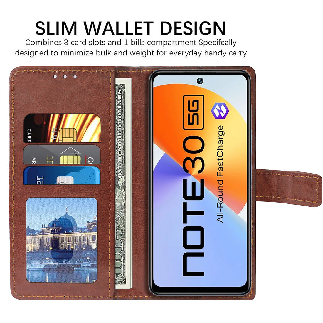 Premium Wallet Flip Cover for Infinix Note 30 5G