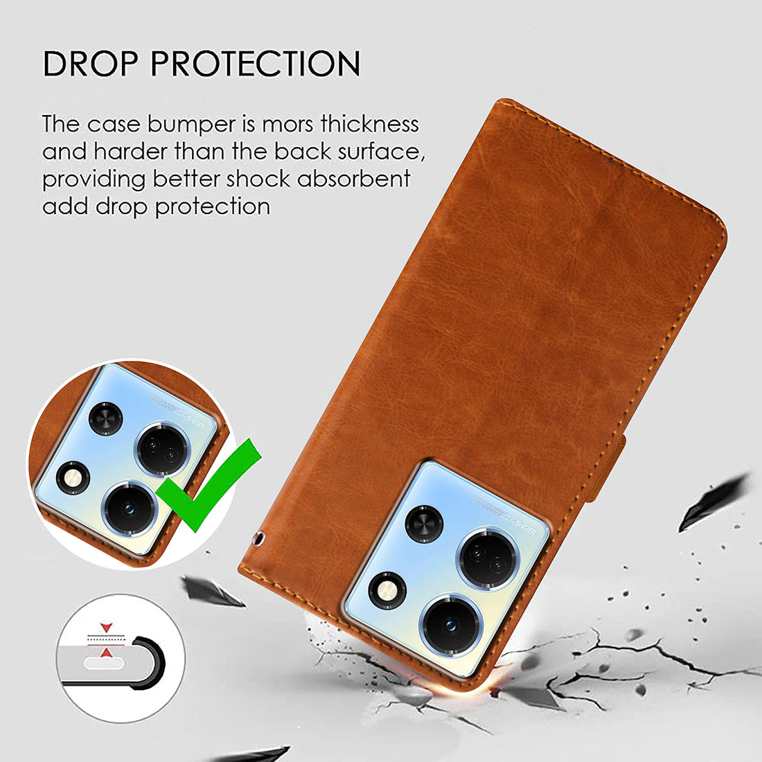 Premium Wallet Flip Cover for Infinix Note 30 5G