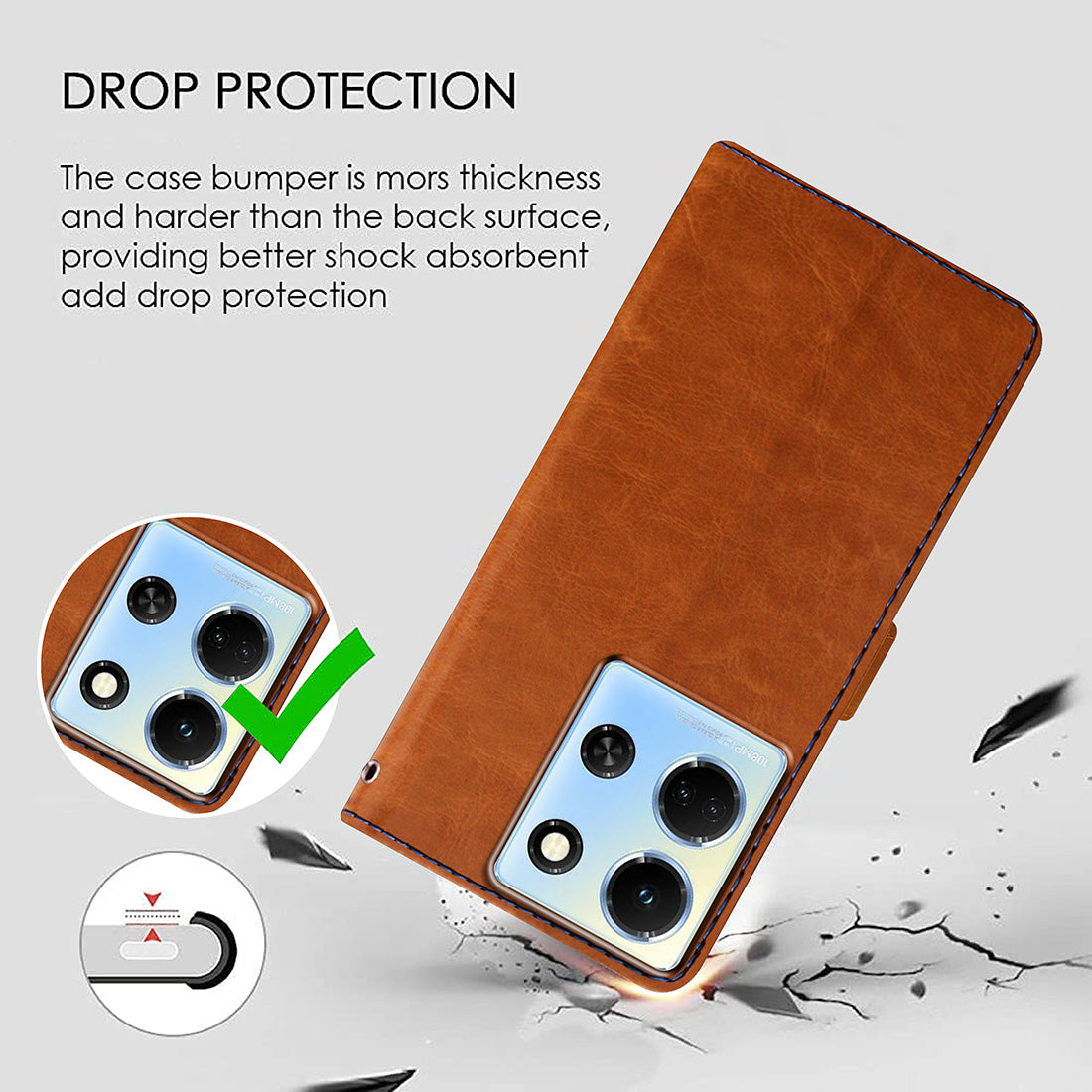 Premium Wallet Flip Cover for Infinix Note 30 5G