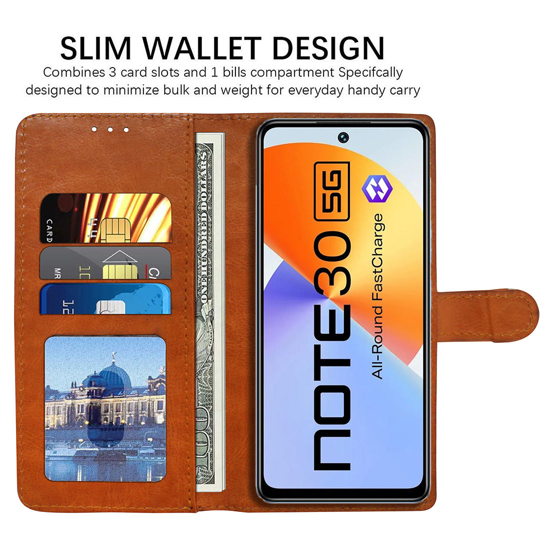 Premium Wallet Flip Cover for Infinix Note 30 5G