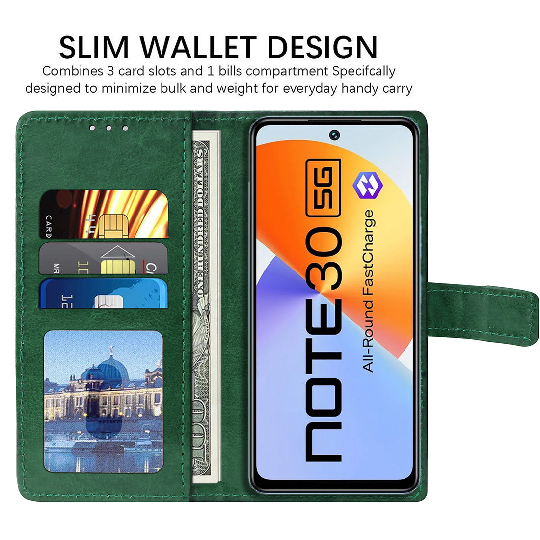 Premium Wallet Flip Cover for Infinix Note 30 5G