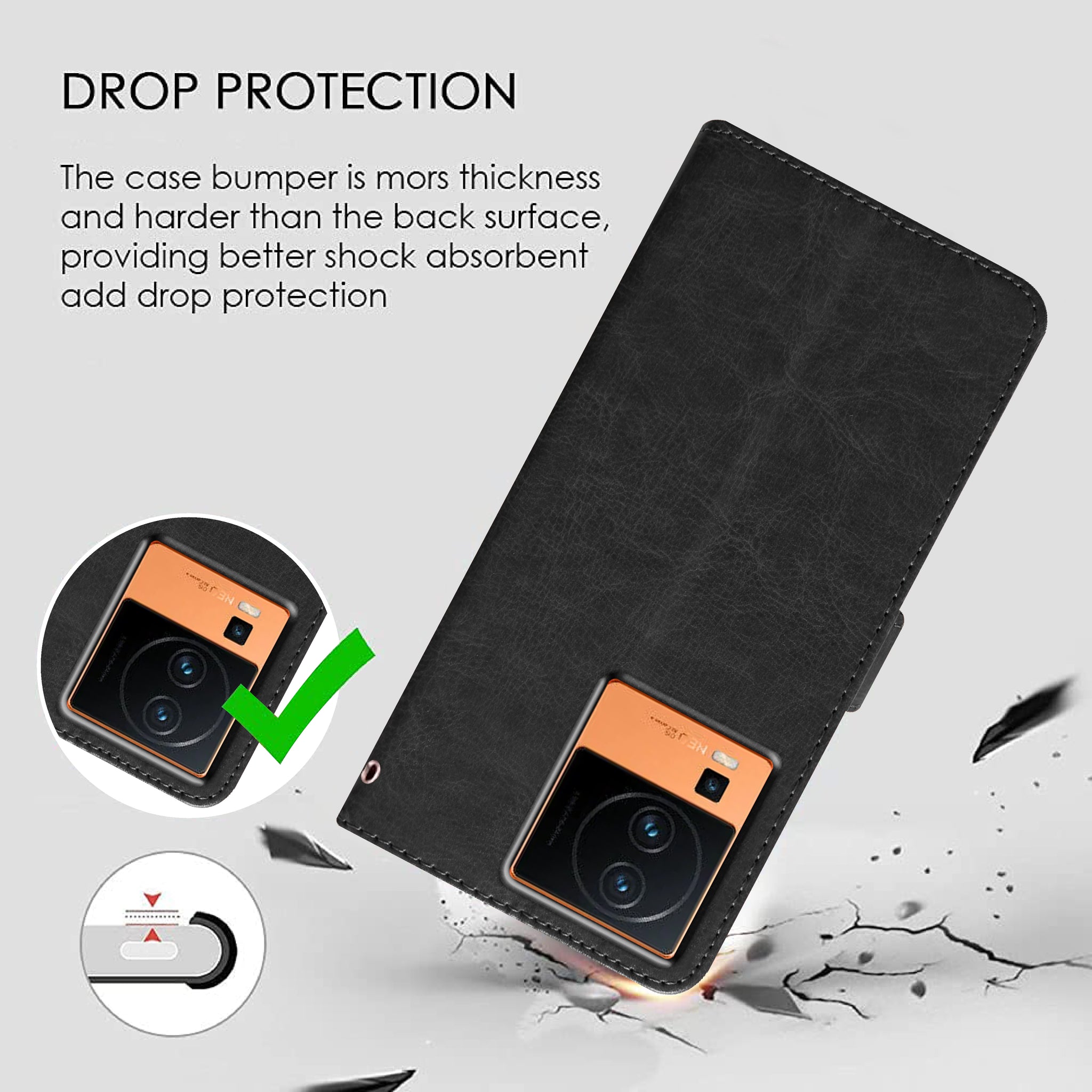 Premium Wallet Flip Cover for iQOO Neo 7 Pro 5G / Neo 7 5G