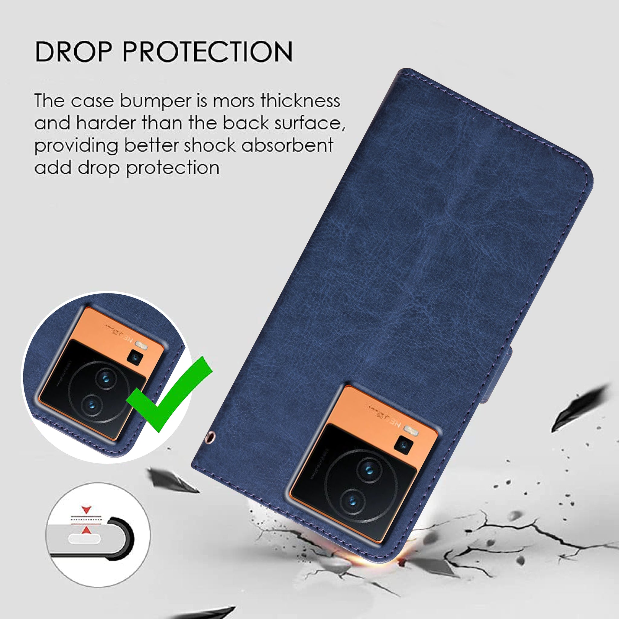 Premium Wallet Flip Cover for iQOO Neo 7 Pro 5G / Neo 7 5G