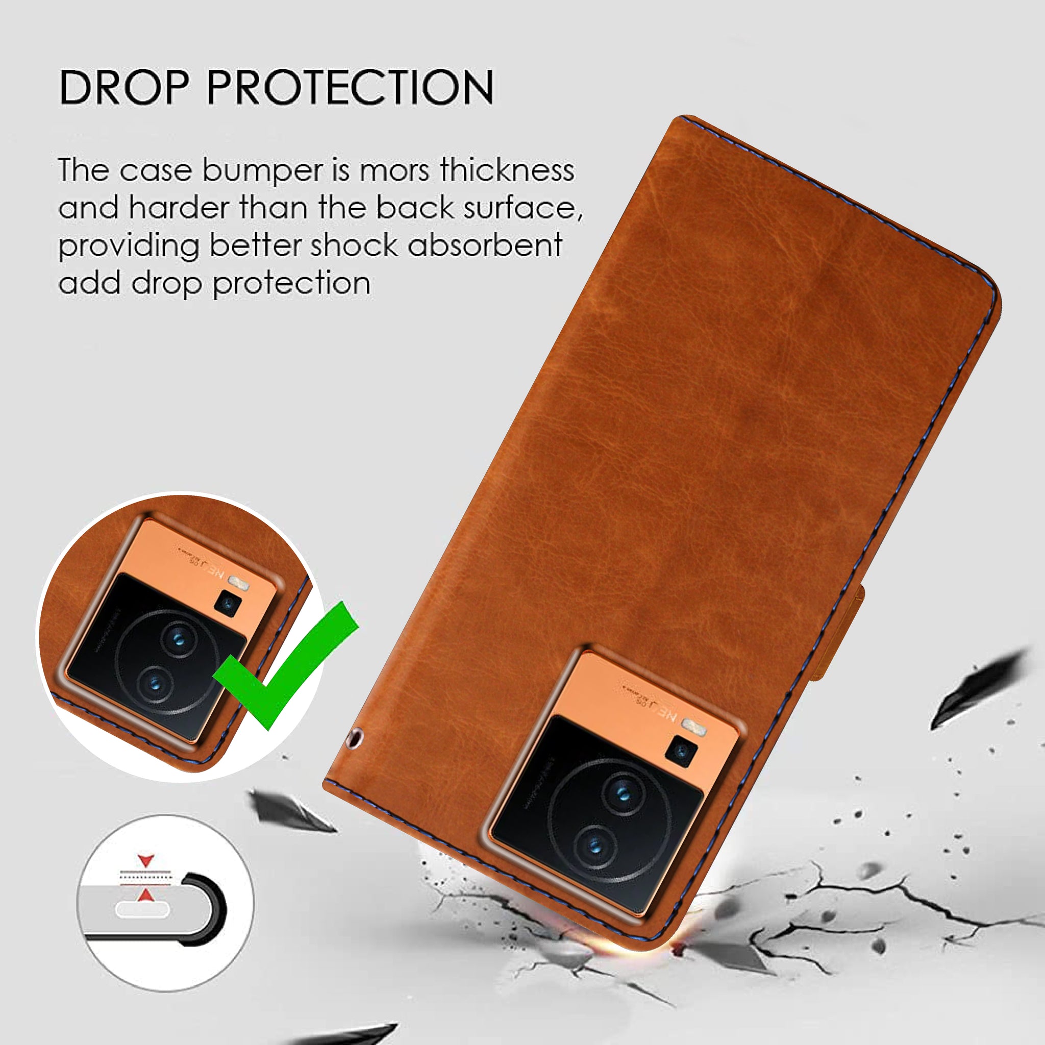 Premium Wallet Flip Cover for iQOO Neo 7 Pro 5G / Neo 7 5G