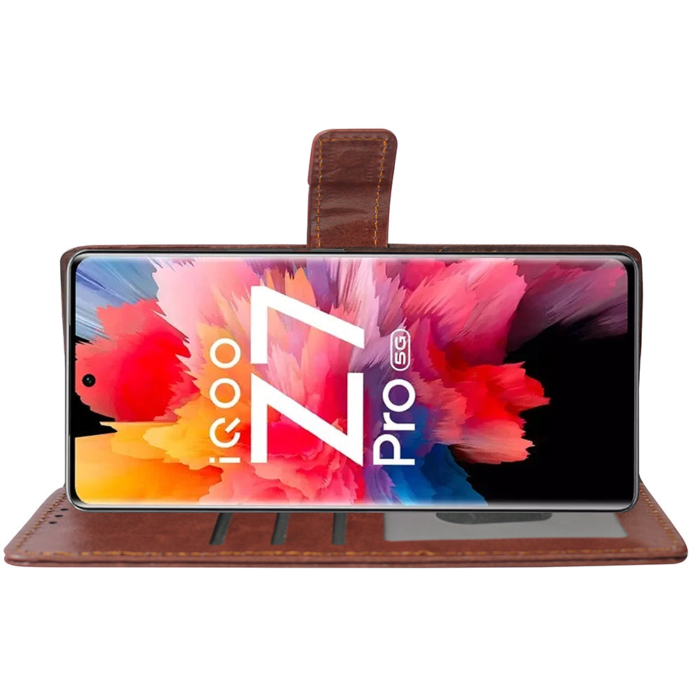 Premium Wallet Flip Cover for iQOO Z7 Pro 5G / Vivo S17E 5G