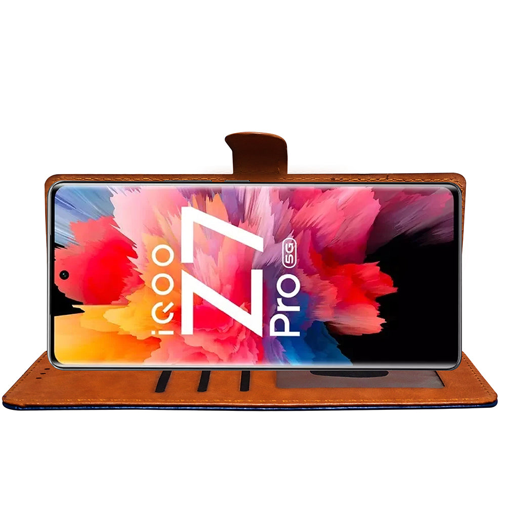 Premium Wallet Flip Cover for iQOO Z7 Pro 5G / Vivo S17E 5G