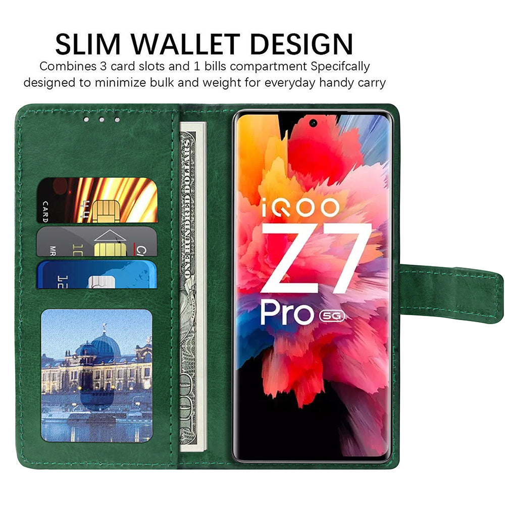 Premium Wallet Flip Cover for iQOO Z7 Pro 5G / Vivo S17E 5G