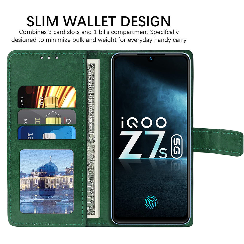 Premium Wallet Flip Cover for iQOO Z7s 5G / iQOO Z7 5G