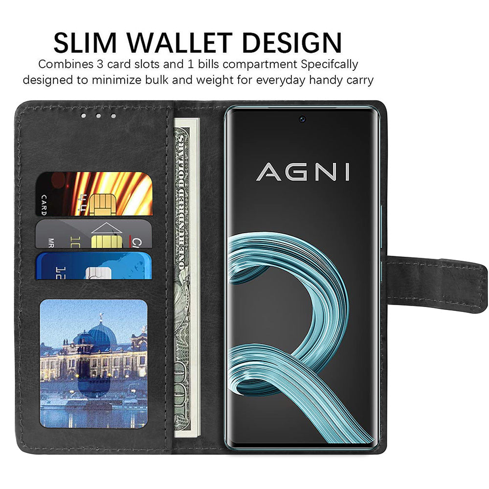 Premium Wallet Flip Cover for Lava Agni 2 5G