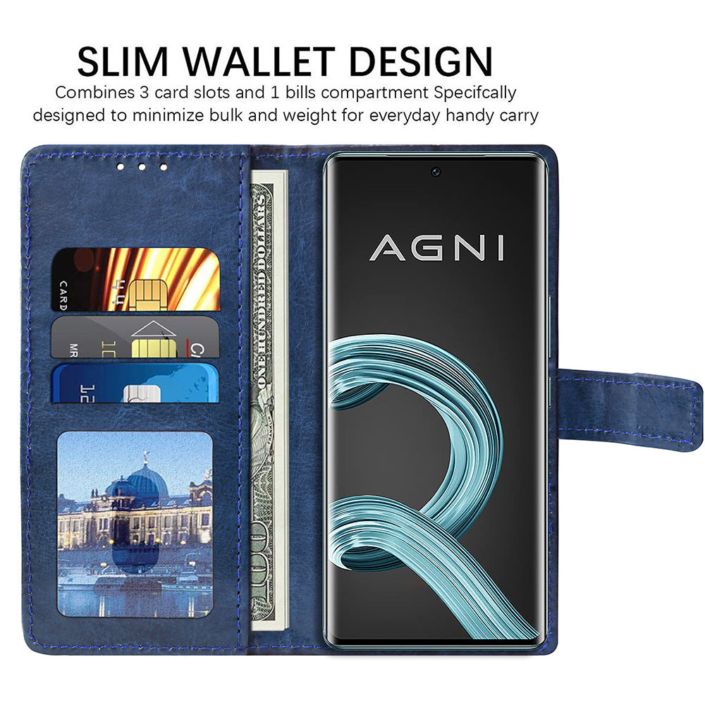 Premium Wallet Flip Cover for Lava Agni 2 5G