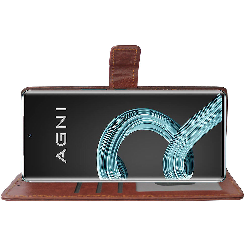 Premium Wallet Flip Cover for Lava Agni 2 5G