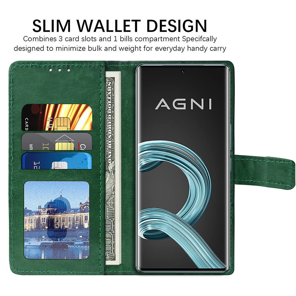 Premium Wallet Flip Cover for Lava Agni 2 5G