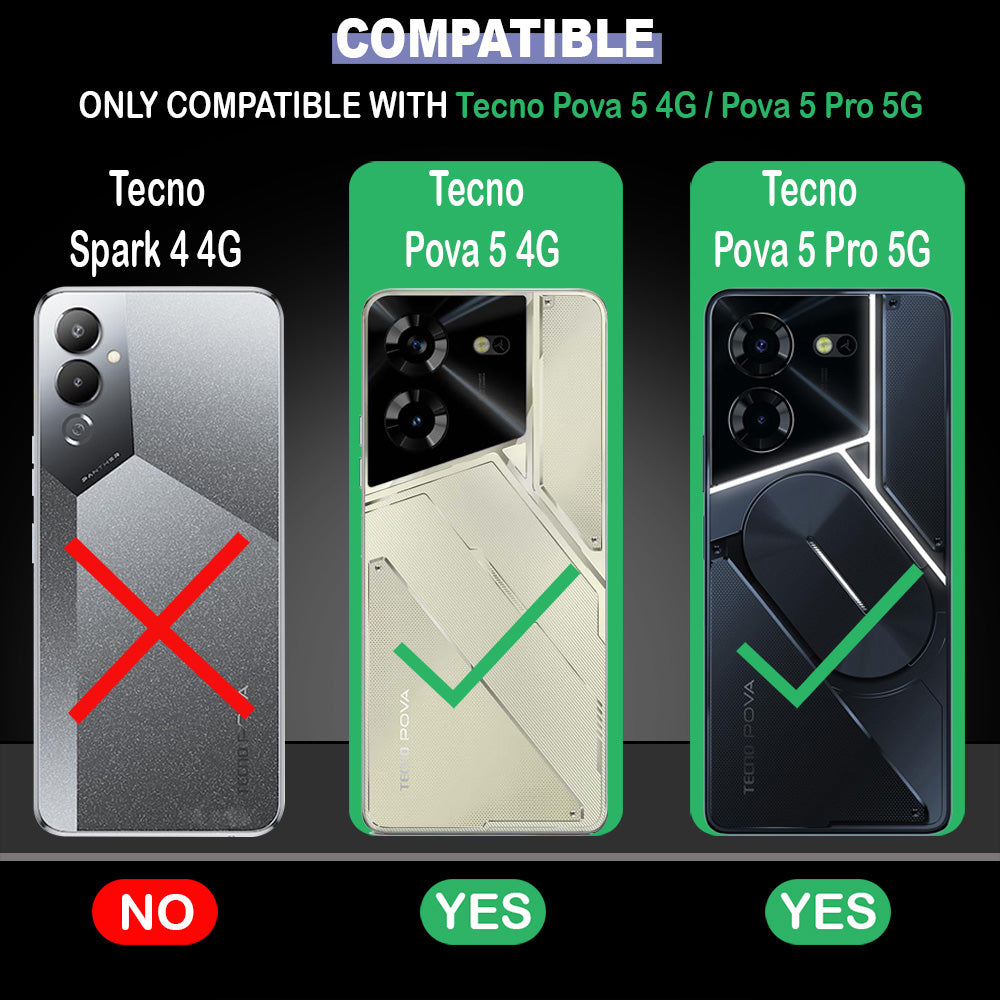 Premium Wallet Flip Cover for Tecno Pova 5 Pro 5G / Pova 5 4G