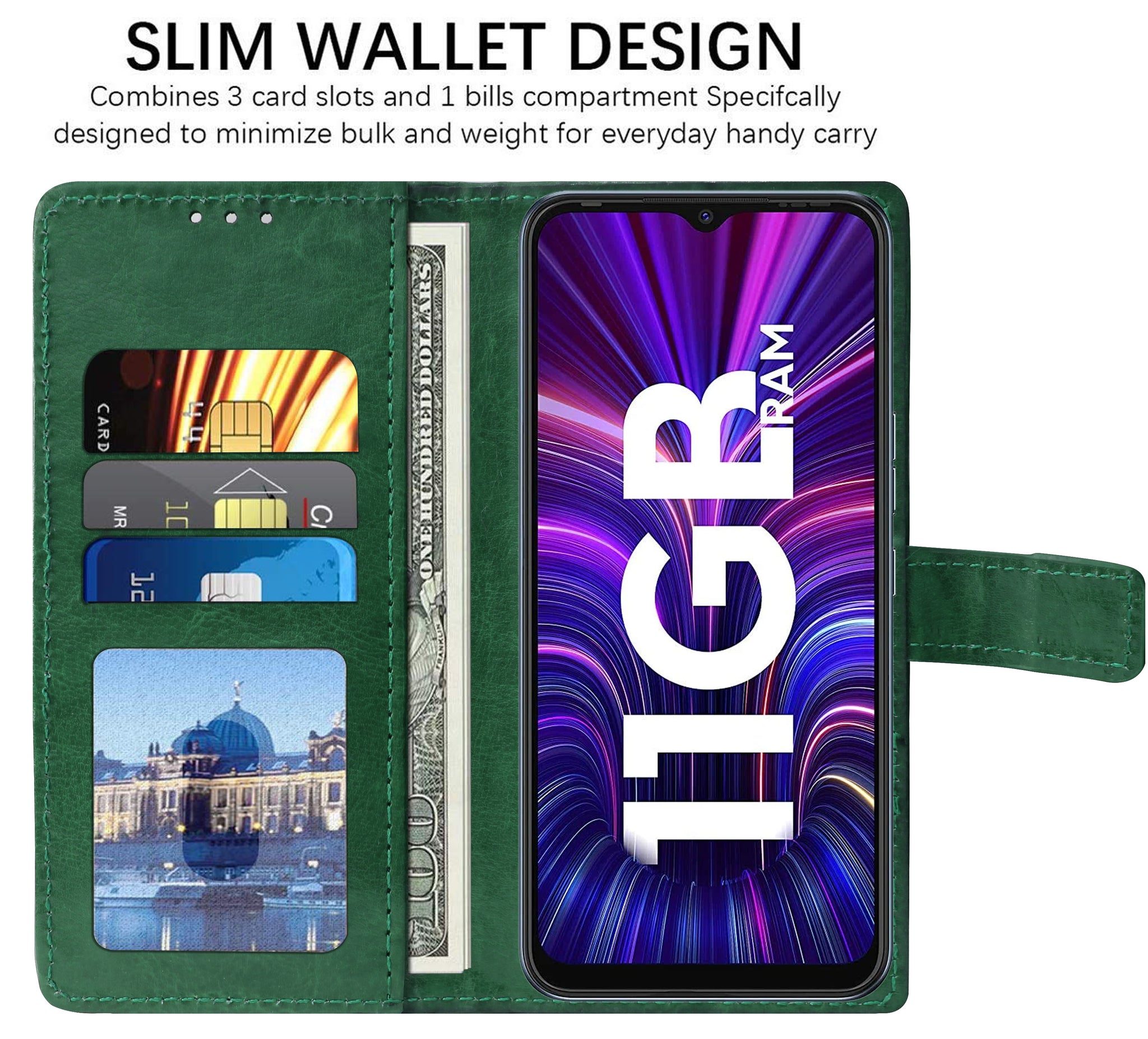 Premium Wallet Flip Cover for Tecno Spark 9 4G